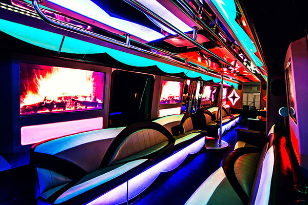 limo bus interior