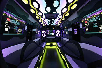 Santa Monica party bus interior