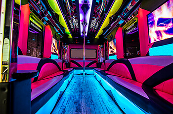 fancy limo bus interior